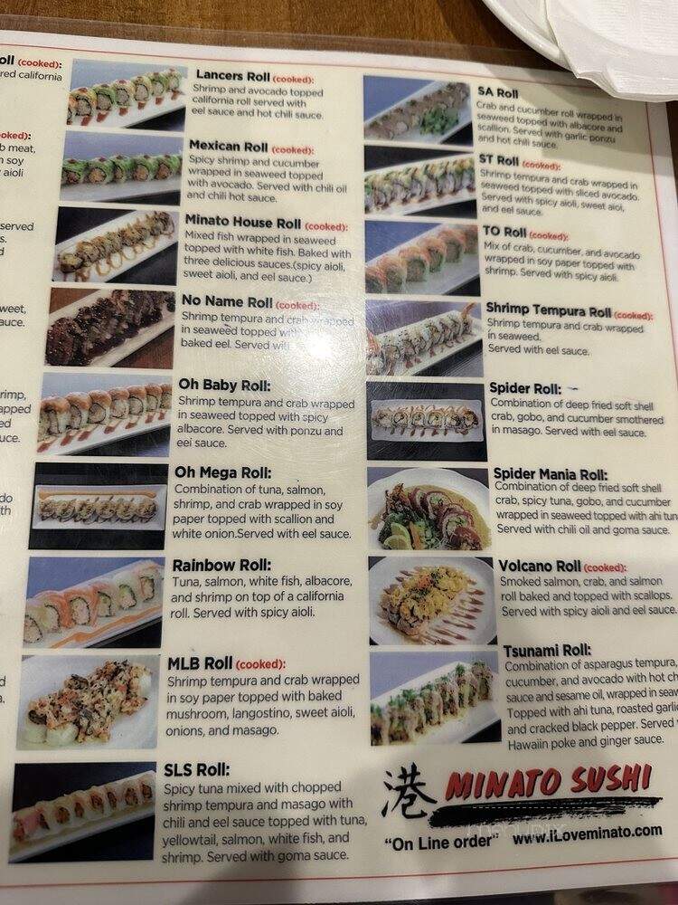 Minato Sushi - Thousand Oaks, CA menu_pic