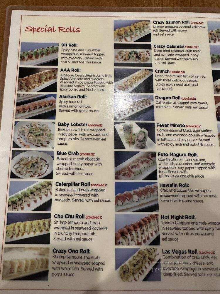 Minato Sushi - Thousand Oaks, CA menu_pic