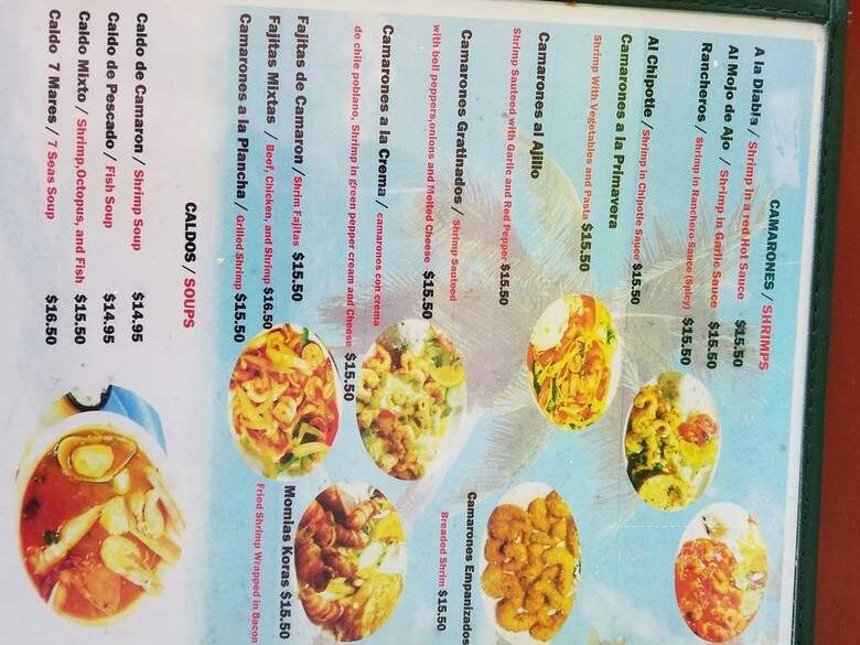 Mariscos Las Palmas - Santa Maria, CA menu_pic