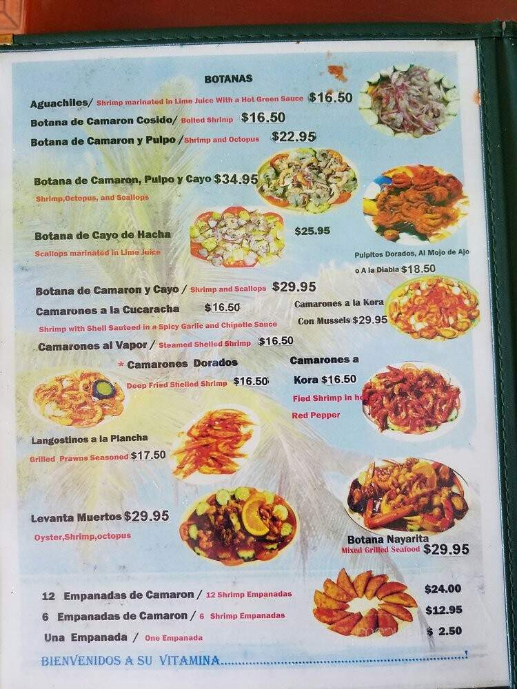 Mariscos Las Palmas - Santa Maria, CA menu_pic