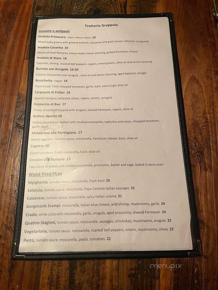 Grappolo - Santa Ynez, CA menu_pic
