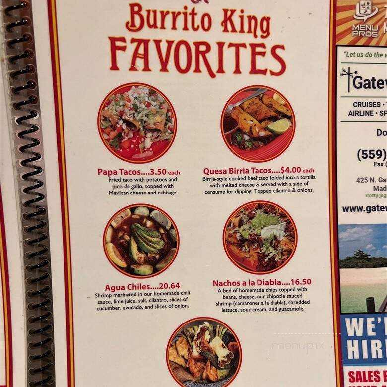 Burrito King - Madera, CA menu_pic