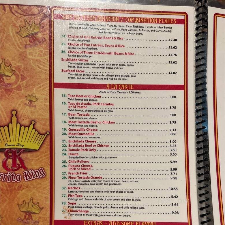 Burrito King - Madera, CA menu_pic