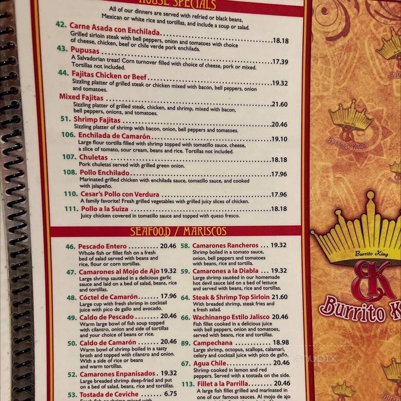 Burrito King - Madera, CA menu_pic