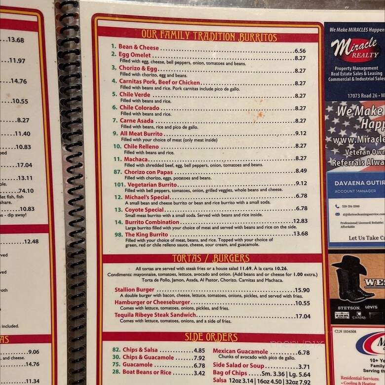 Burrito King - Madera, CA menu_pic