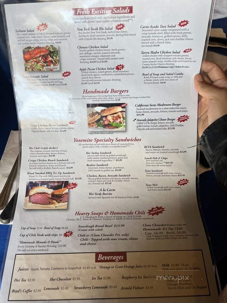 Yosemite Falls Cafe - Fresno, CA menu_pic