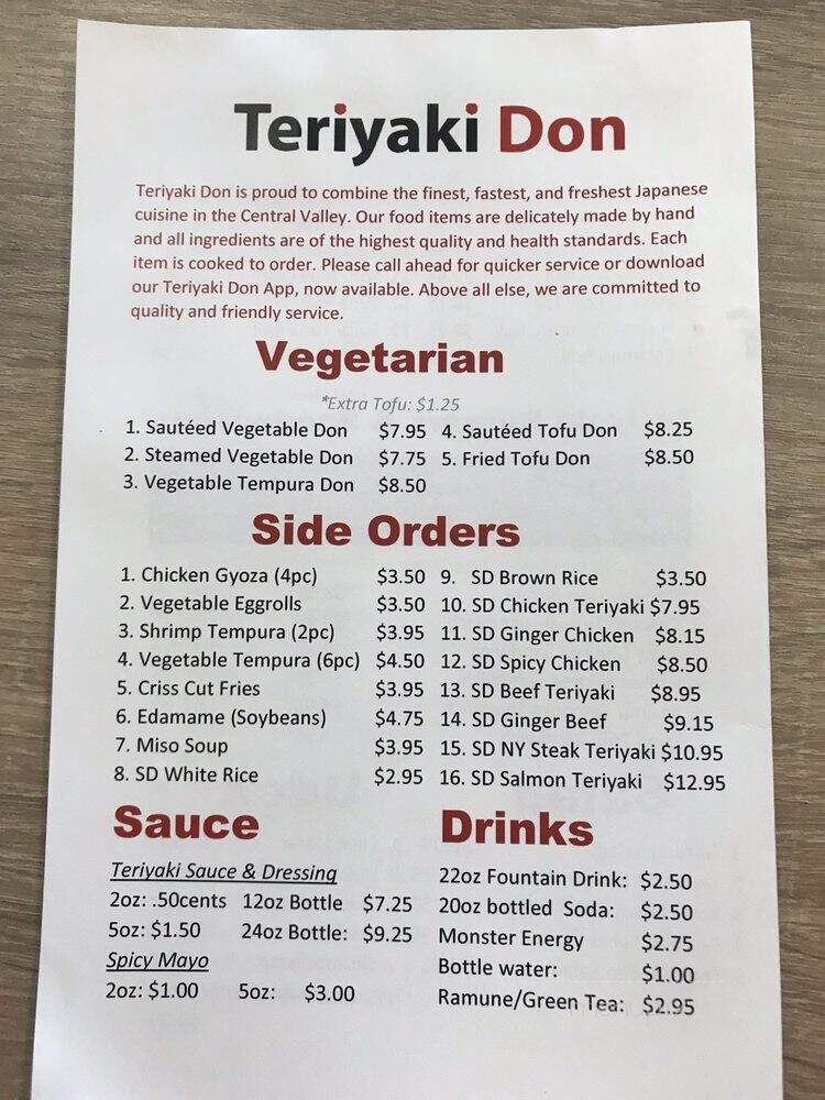 Teriyaki Don - Fresno, CA