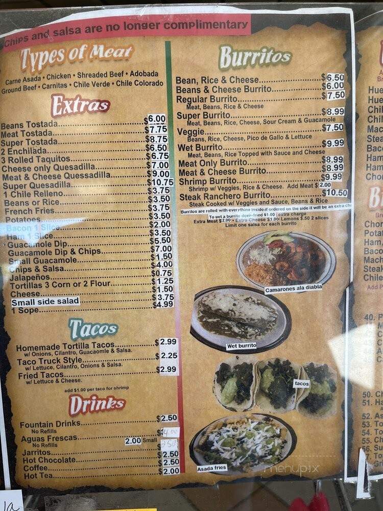 Rocio's Mexican Restaurant - Fresno, CA menu_pic