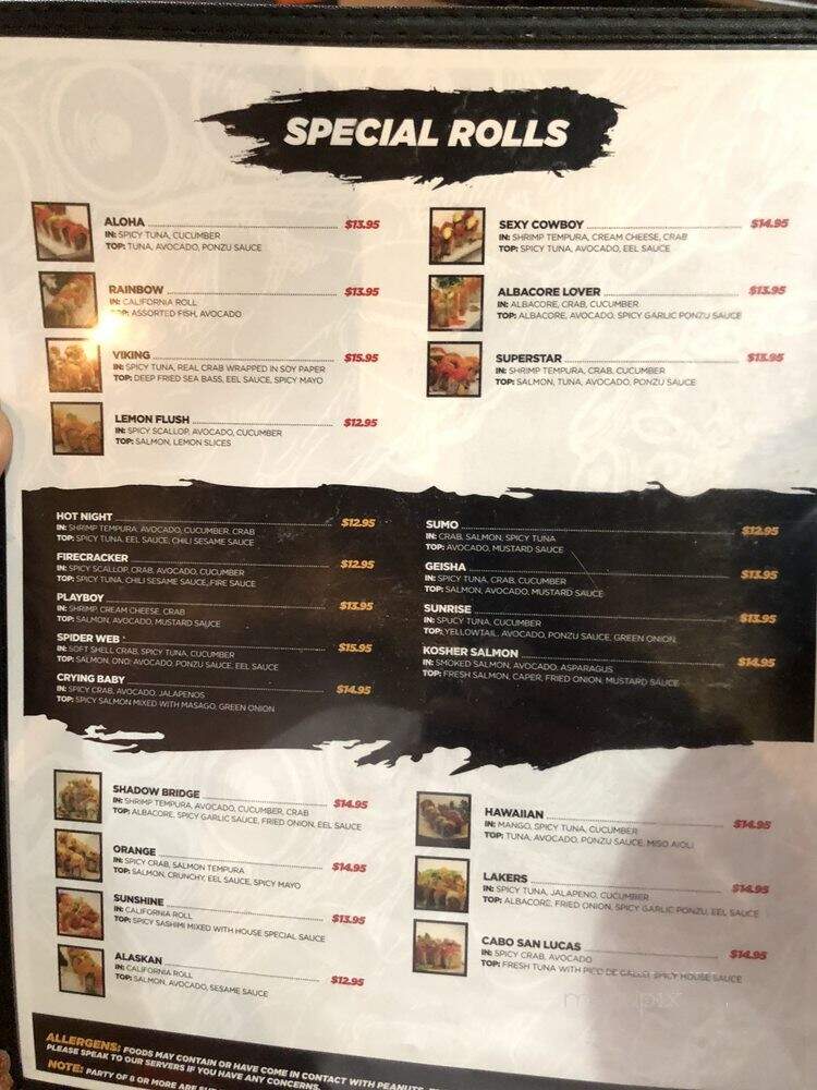 Sushi 'n' Pop - Fresno, CA menu_pic