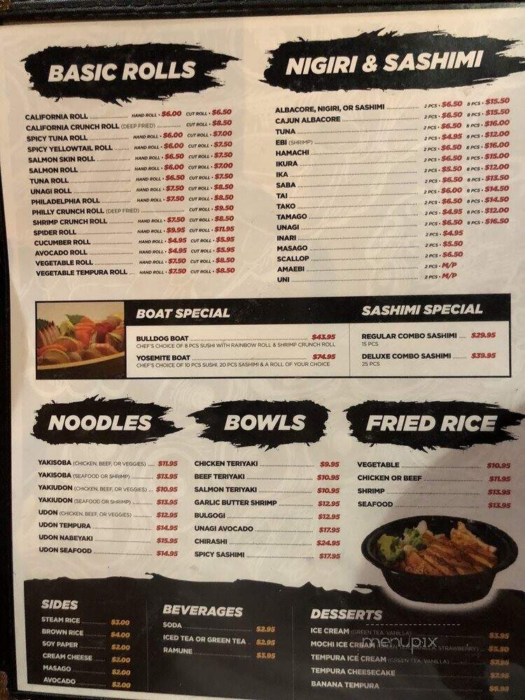Sushi 'n' Pop - Fresno, CA menu_pic