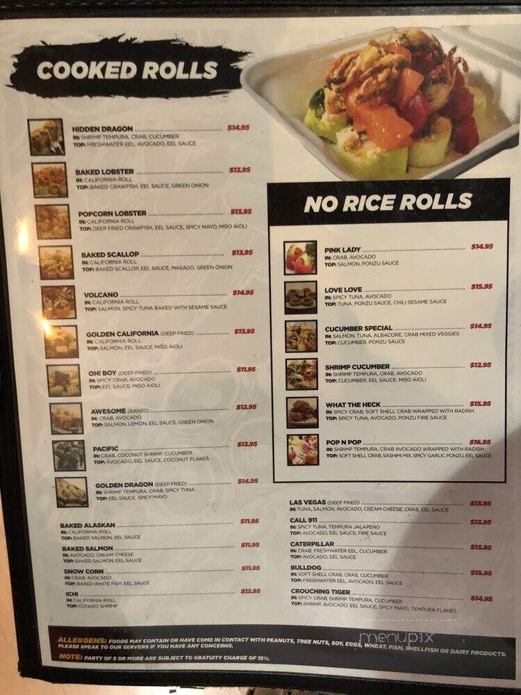 Sushi 'n' Pop - Fresno, CA menu_pic