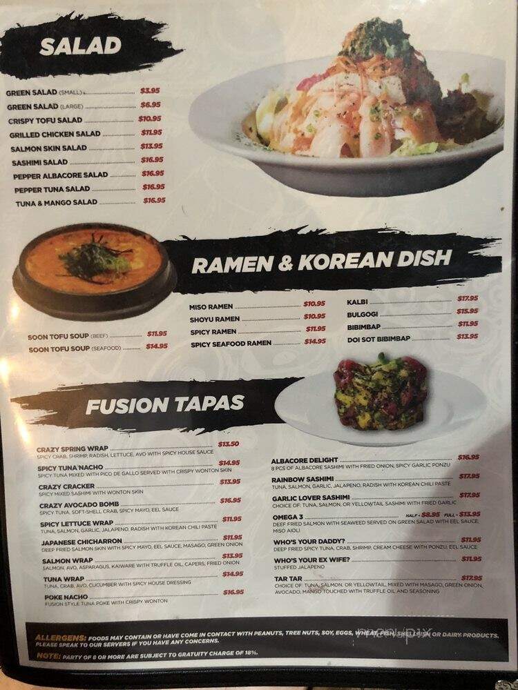 Sushi 'n' Pop - Fresno, CA menu_pic