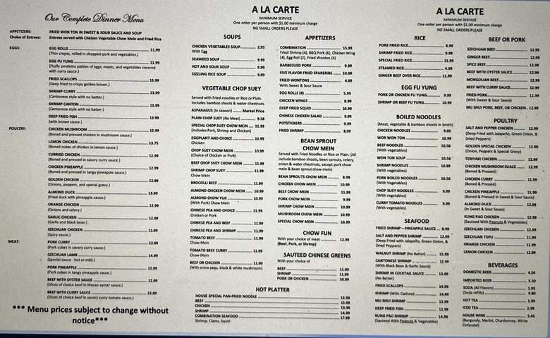 Golden Restaurant - Fresno, CA menu_pic