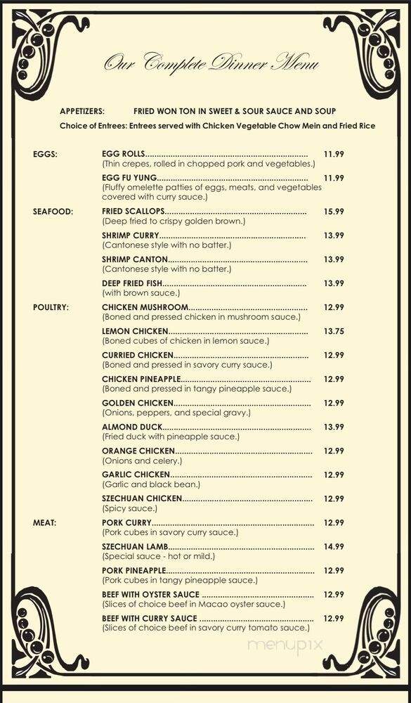 Golden Restaurant - Fresno, CA menu_pic