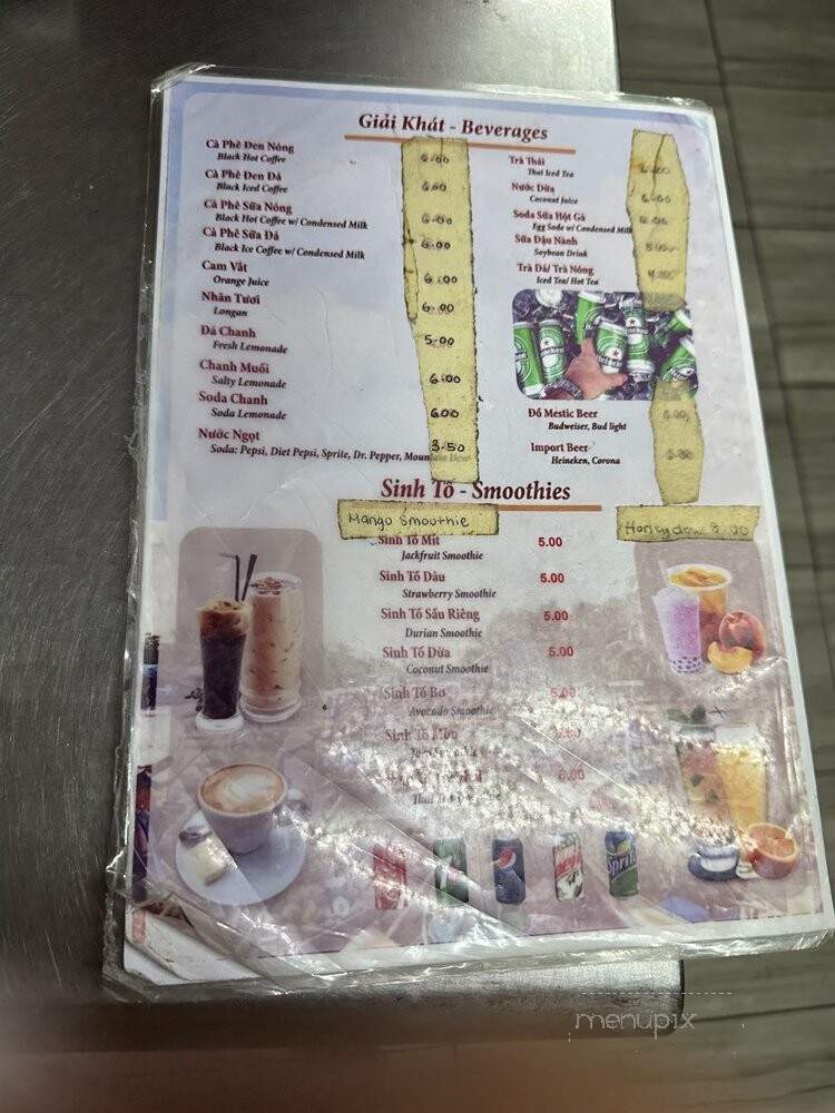 Paradise Restaurant - Fresno, CA menu_pic