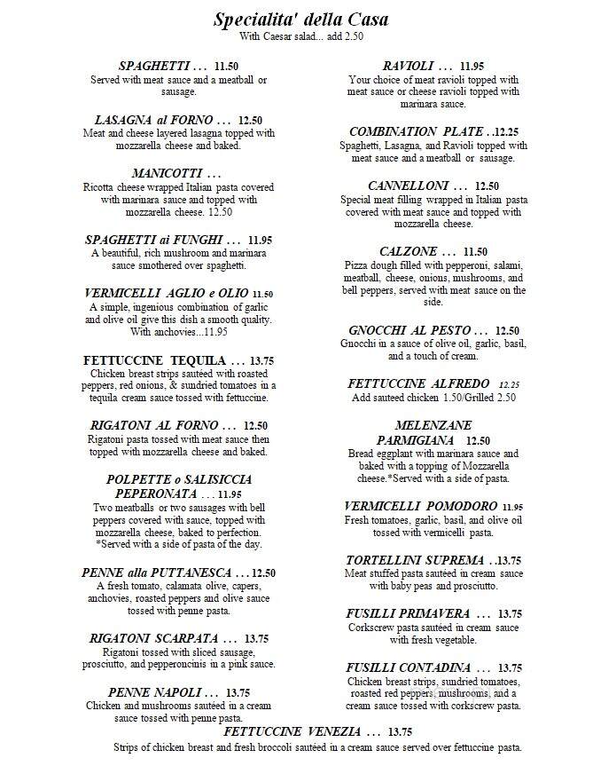 Andiamo Bar & Grill - Clovis, CA menu_pic
