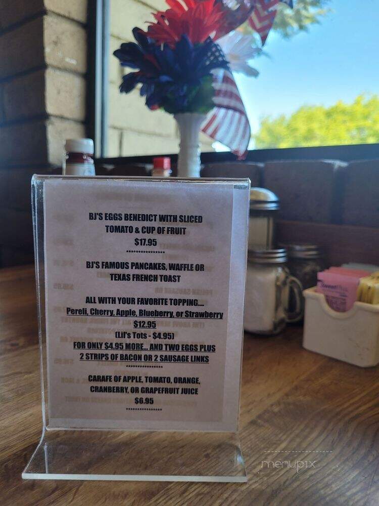 B J's Kountry Kitchen - Fresno, CA menu_pic