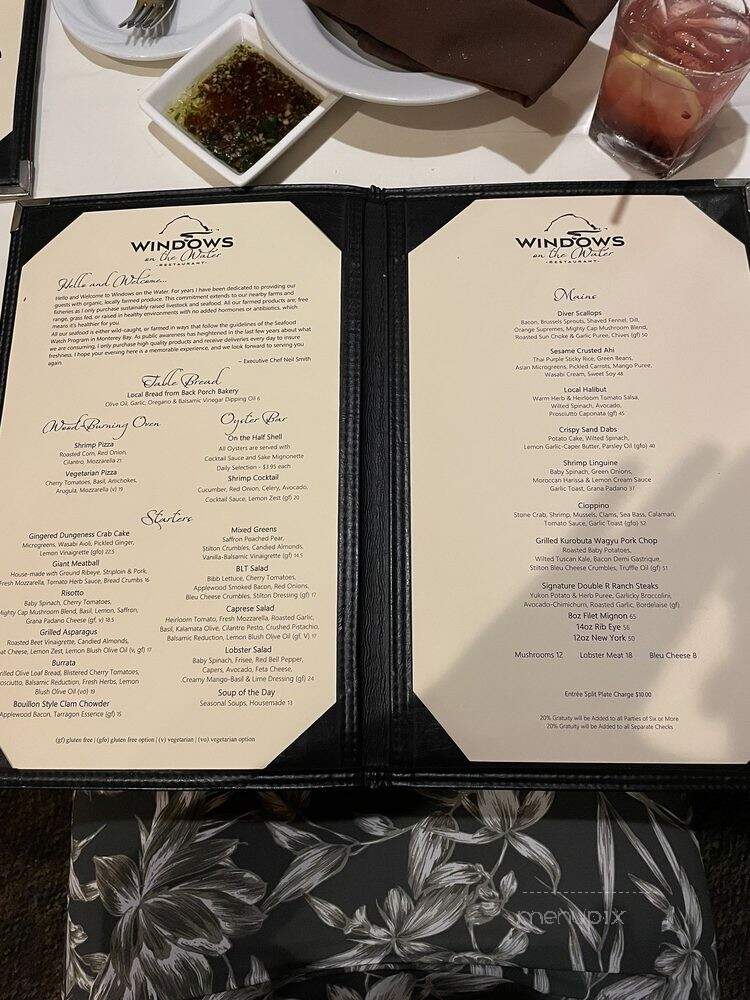 Windows On The Water - Morro Bay, CA menu_pic