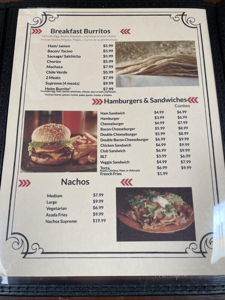 Maria's Mexican Restaurant - San Joaquin, CA menu_pic