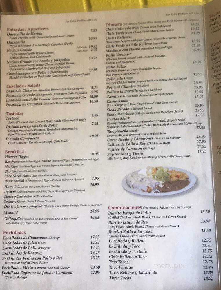 Colima Mexican Restaurant - Visalia, CA menu_pic