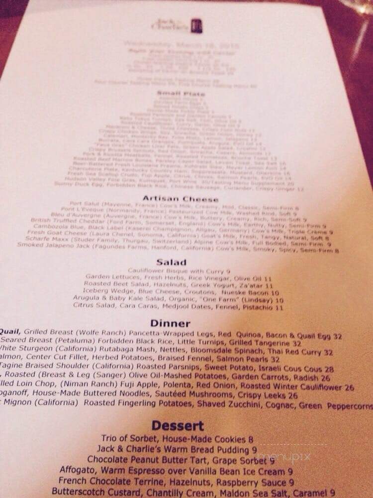 Jack & Charlies - Visalia, CA menu_pic