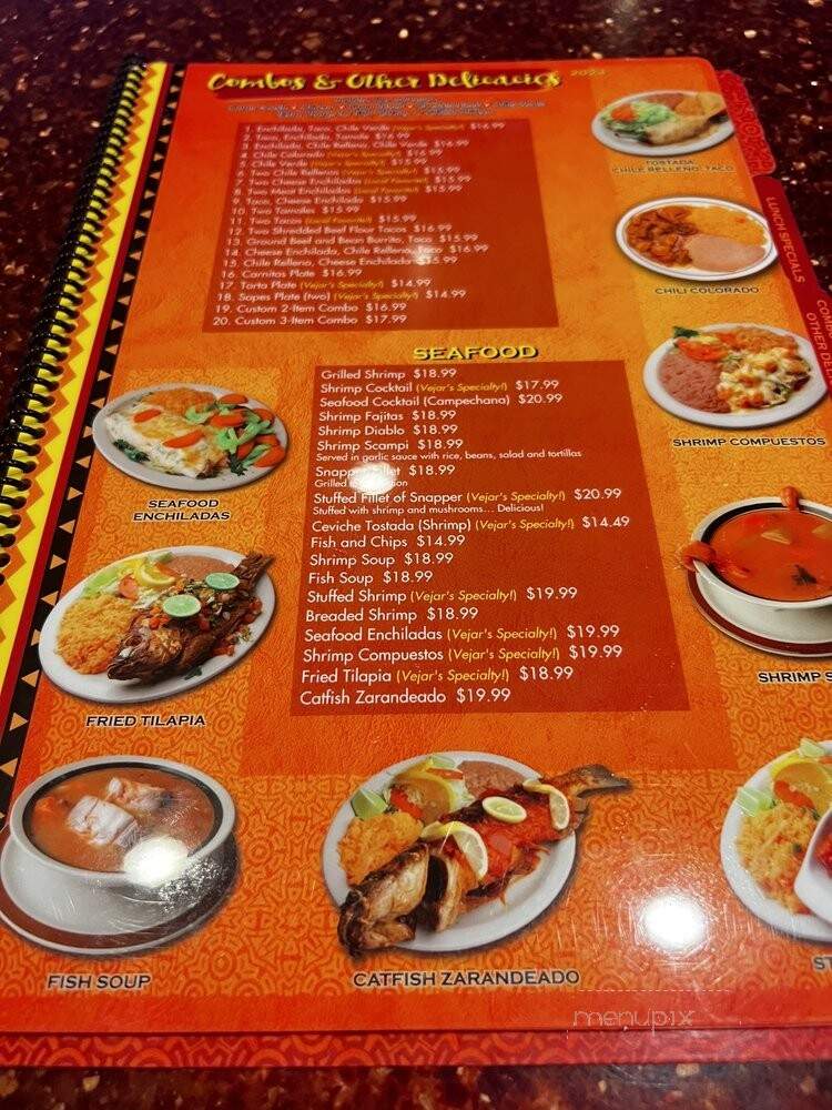 Vejar's Mexican Restaurant - Tulare, CA menu_pic