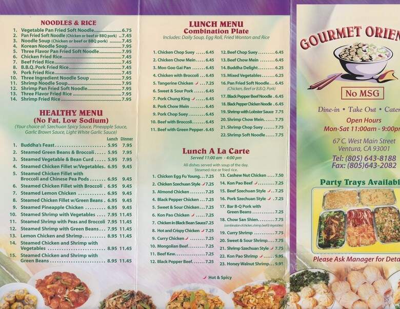 Gourmet Oriental - Ventura, CA