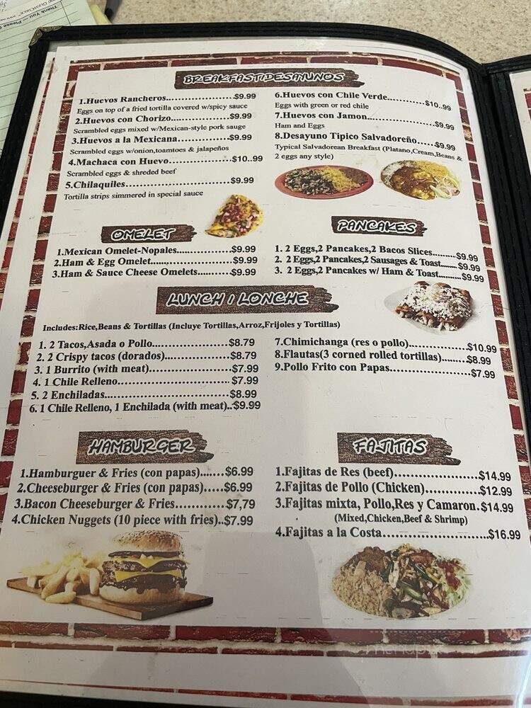 Billar Y Restaurant - Pixley, CA menu_pic