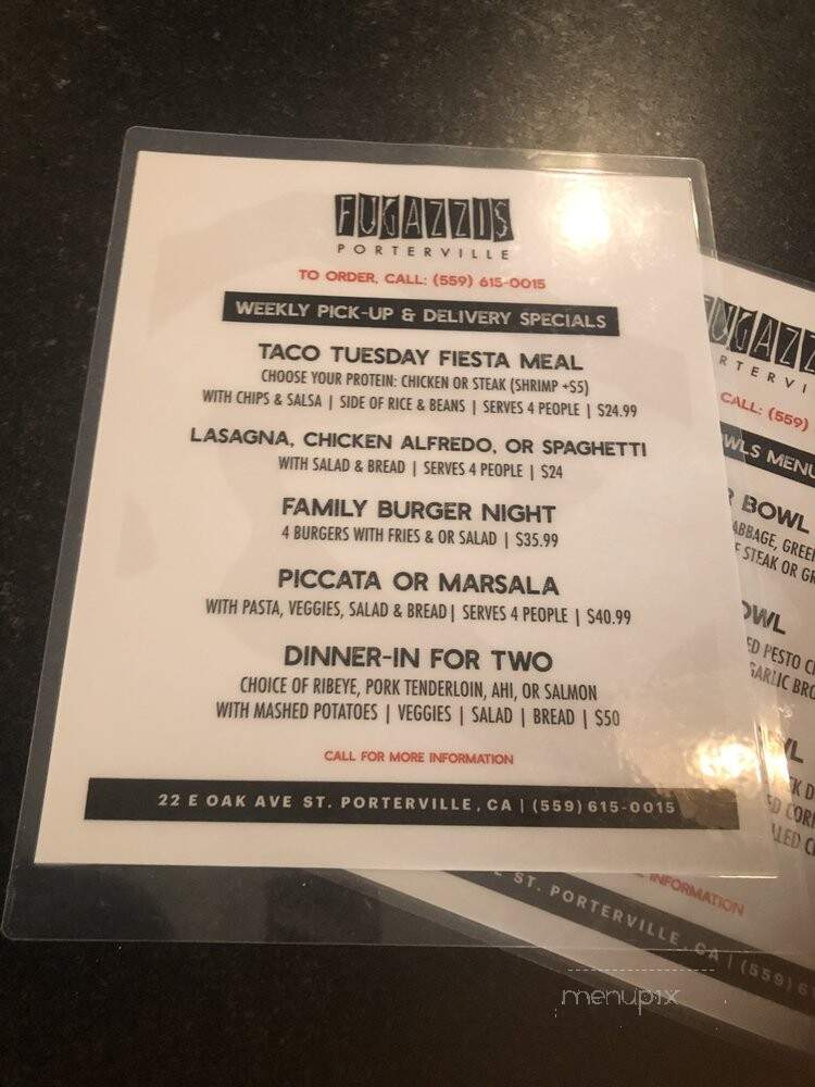Fugazzis - Visalia, CA menu_pic