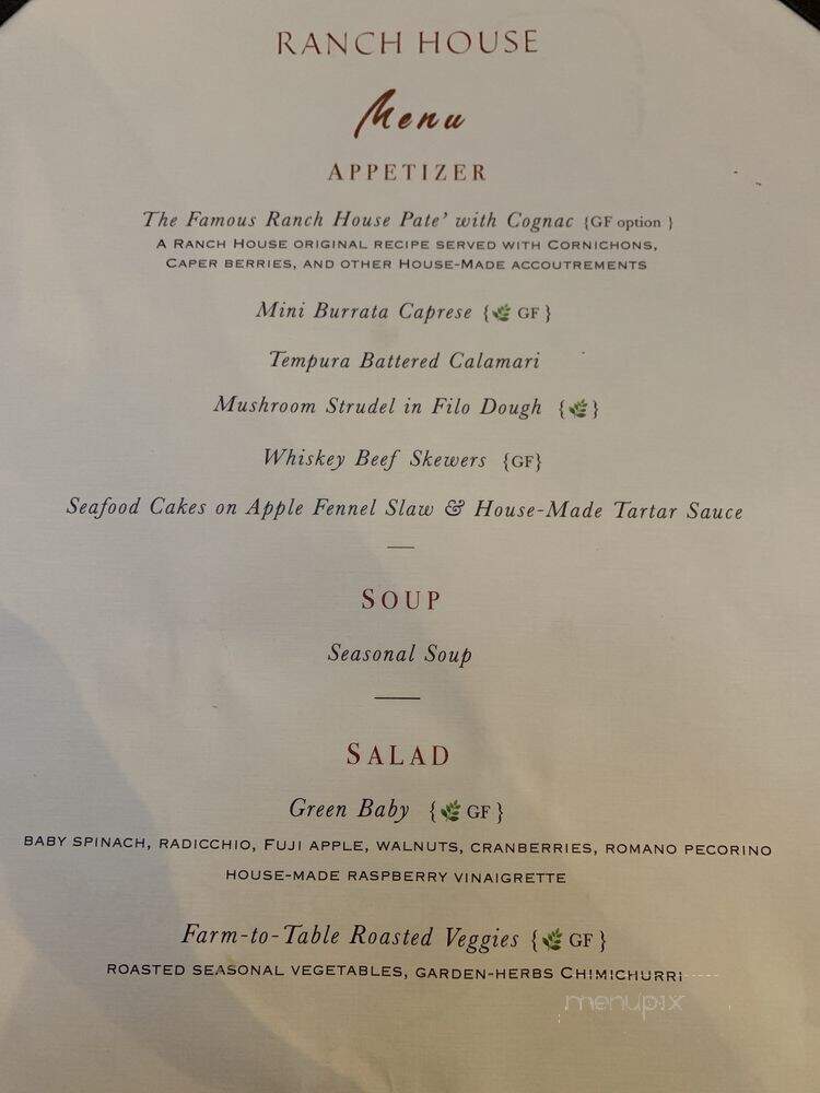 Ranch House - Ojai, CA menu_pic