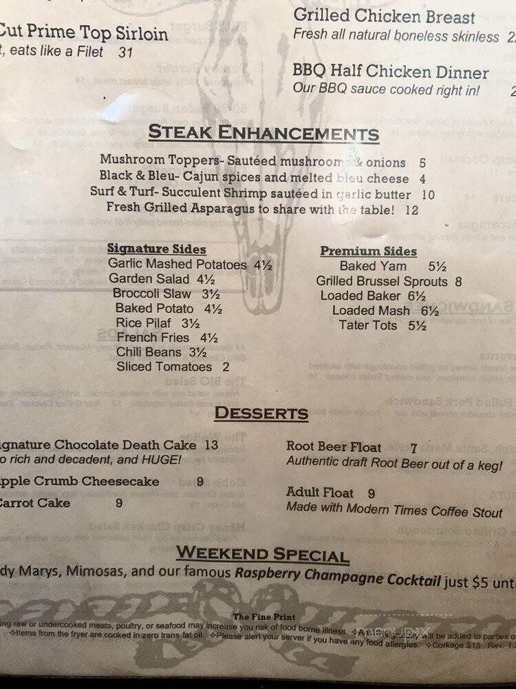 Winchesters Grill & Saloon - Ventura, CA menu_pic
