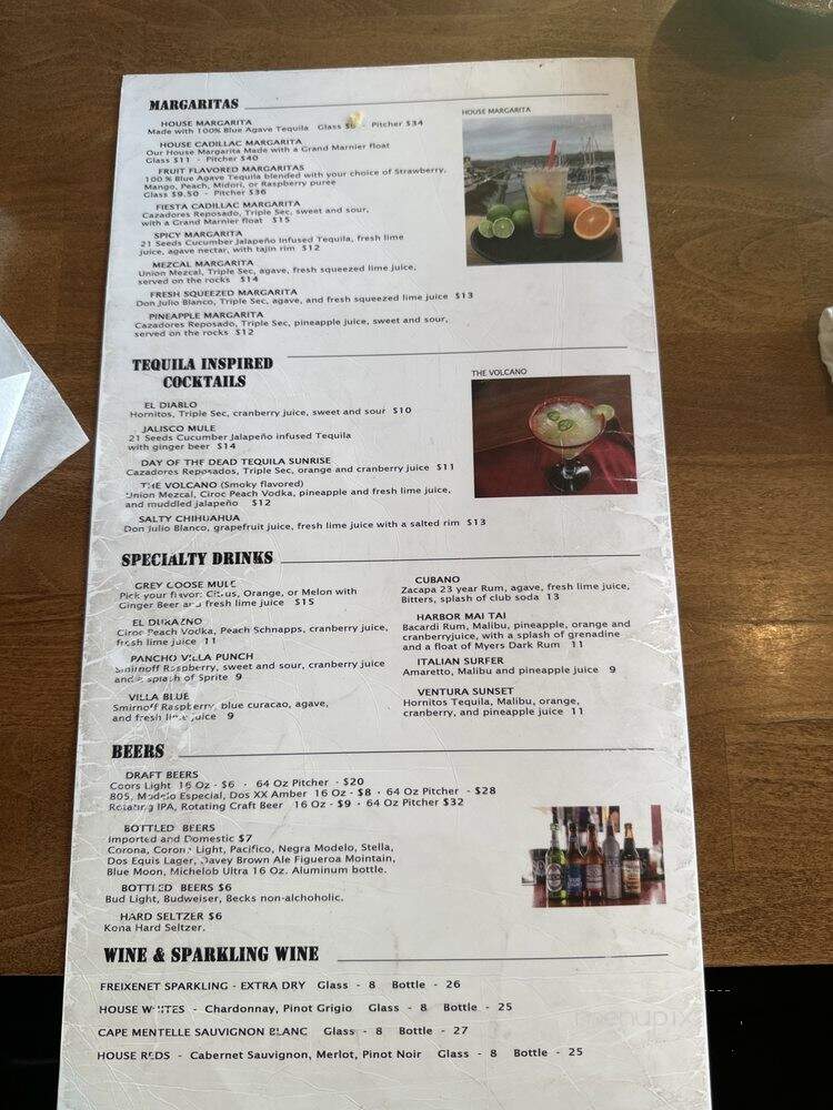 Margarita Villa - Ventura, CA menu_pic