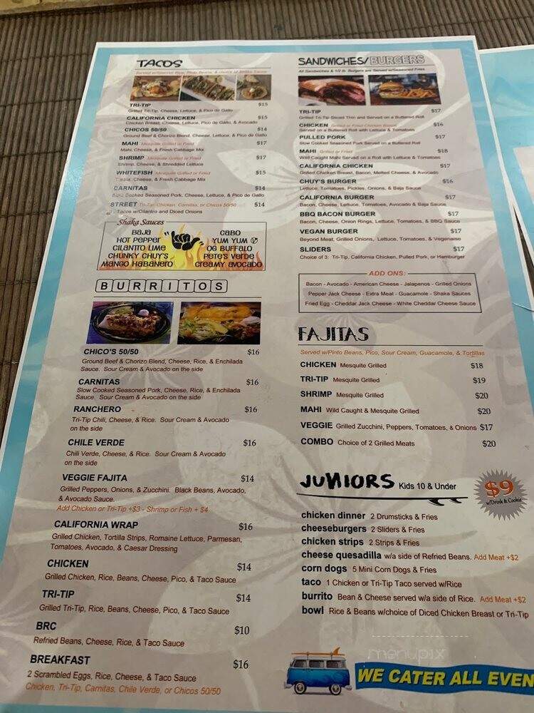 Chuy's Mesquite Broiler - Bakersfield, CA menu_pic