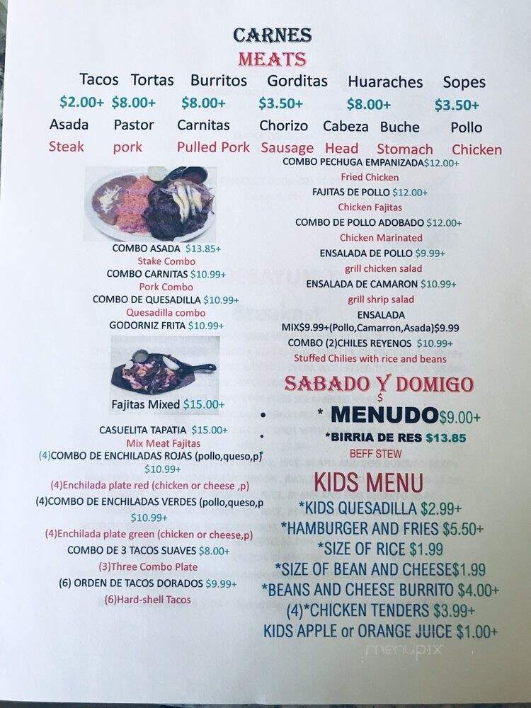 Taqueria & Estrellas - Santa Paula, CA menu_pic