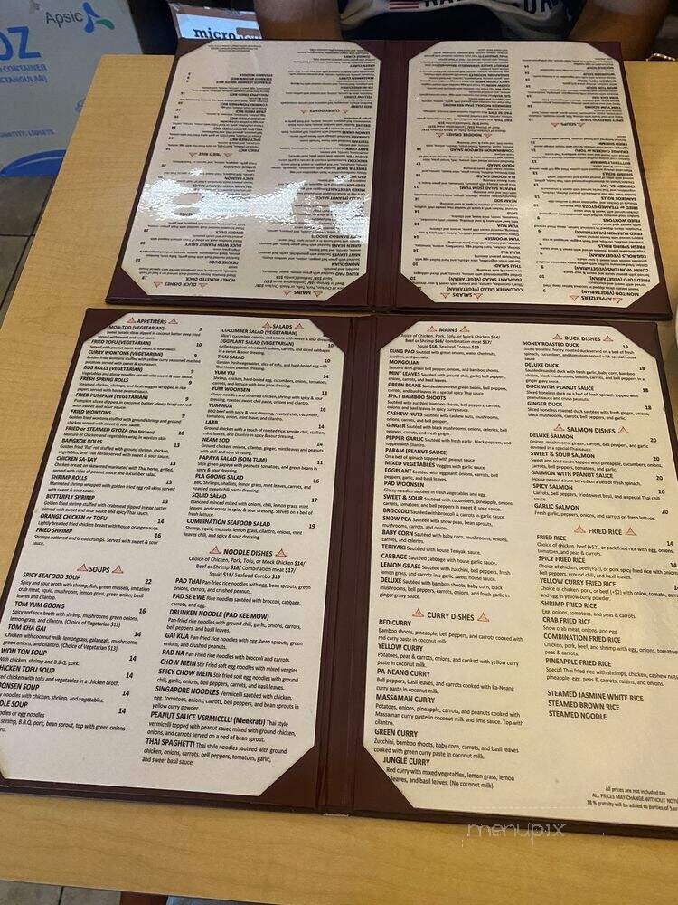 Thai House Restaurant - Bakersfield, CA menu_pic