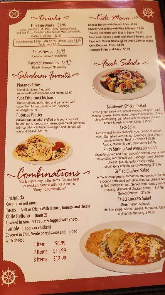 Anita's Mexican Grill - Bakersfield, CA menu_pic