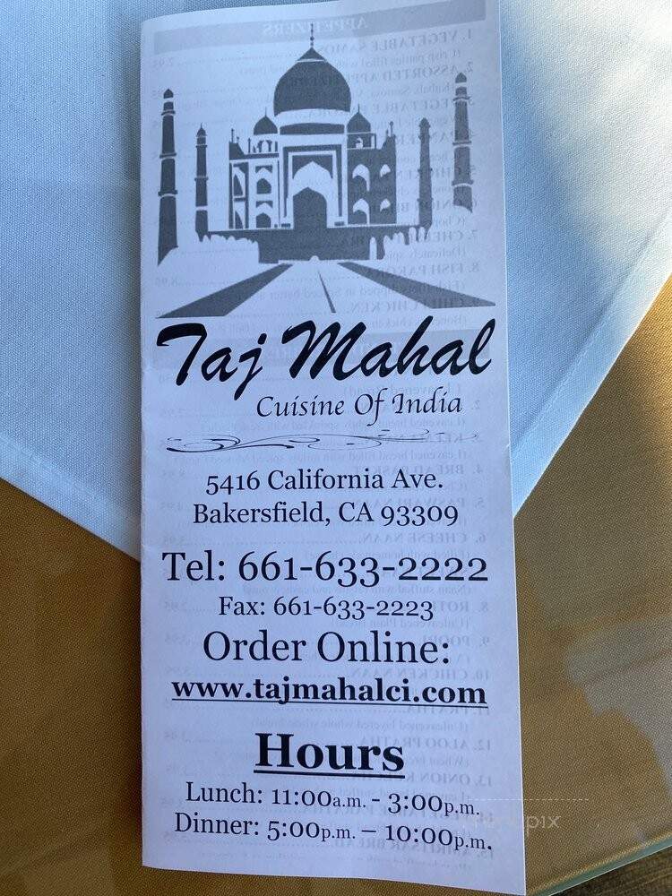 Taj Mahal Cuisine Of India - Bakersfield, CA