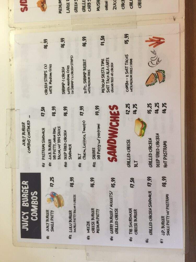 Juicy Burger - Porterville, CA menu_pic