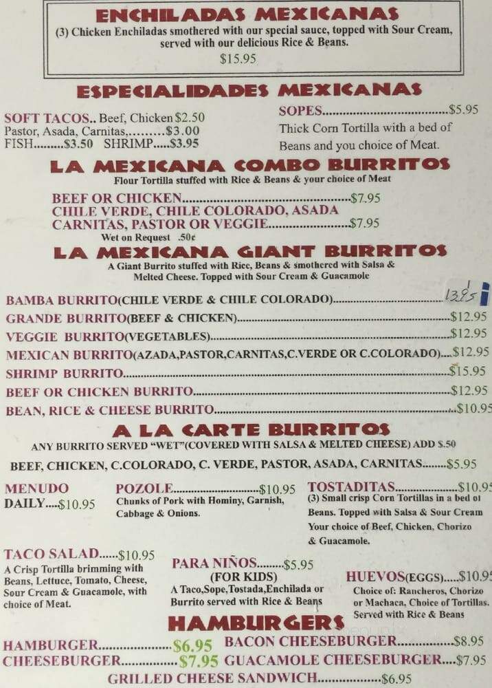 La Mexicana - Atascadero, CA