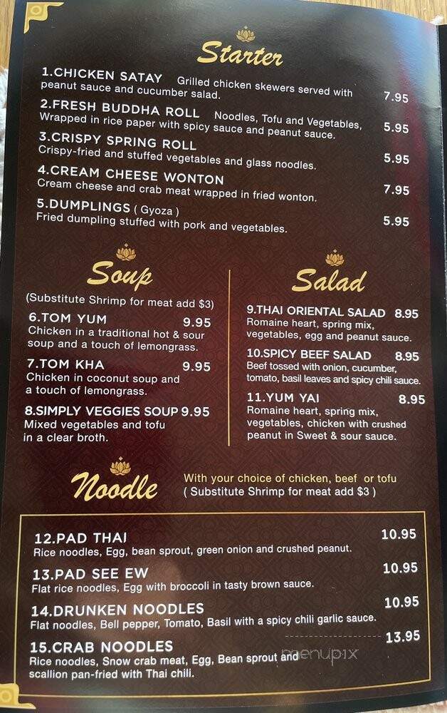Lotus Thai Cuisine - Los Osos, CA menu_pic
