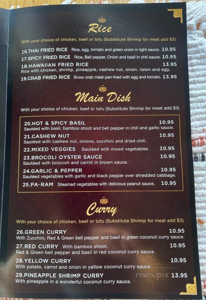 Lotus Thai Cuisine - Los Osos, CA menu_pic