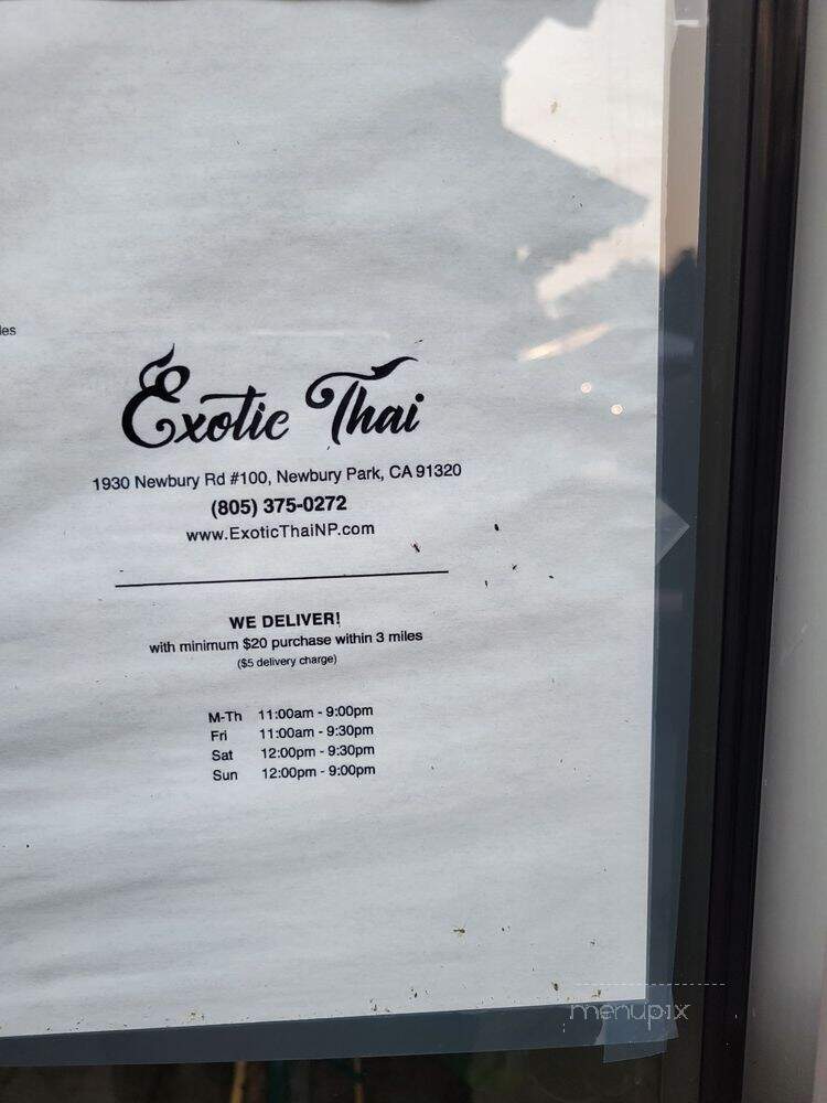 Exotic Thai Cafe - Newbury Park, CA