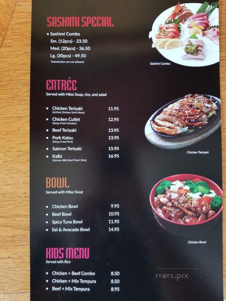 Genki Sushi - Westlake Village, CA menu_pic