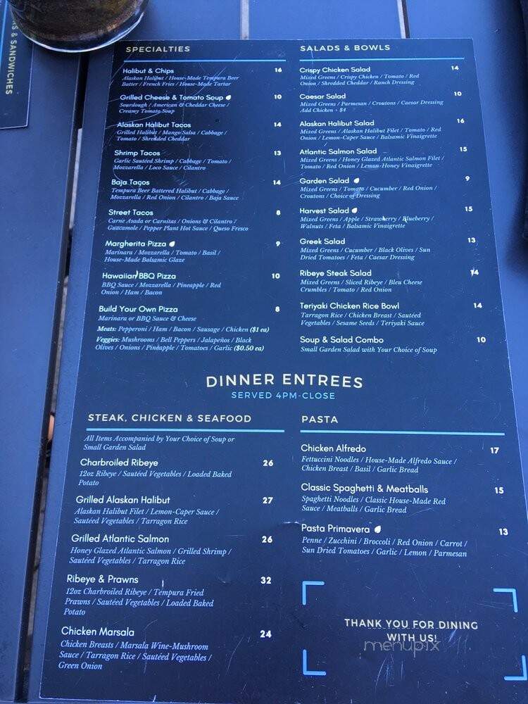 Clubhouse Sports Bar & Grill - Los Osos, CA menu_pic