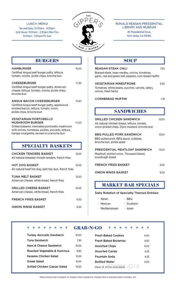 Reagan Country Cafe - Simi Valley, CA menu_pic