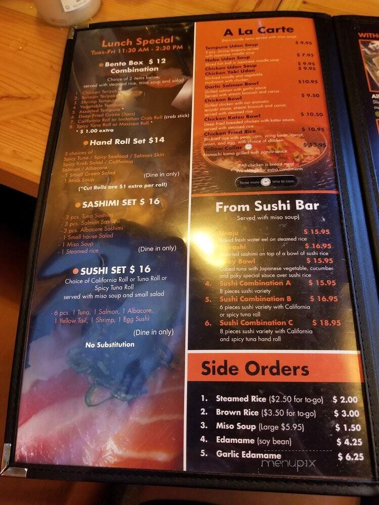 Sushi Kyo - Woodland Hills, CA menu_pic