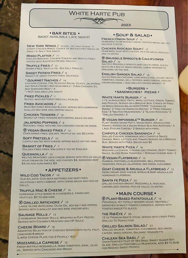 White Harte Pub - Woodland Hills, CA menu_pic