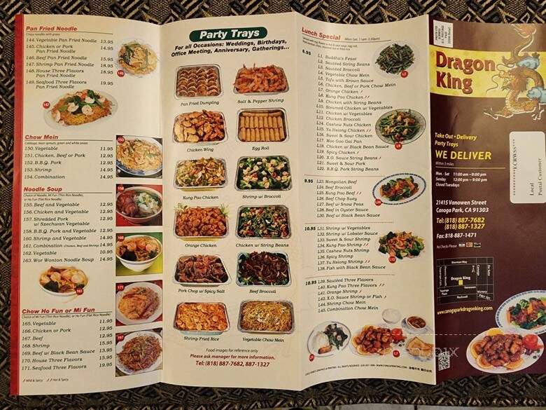 Dragon King - Canoga Park, CA menu_pic