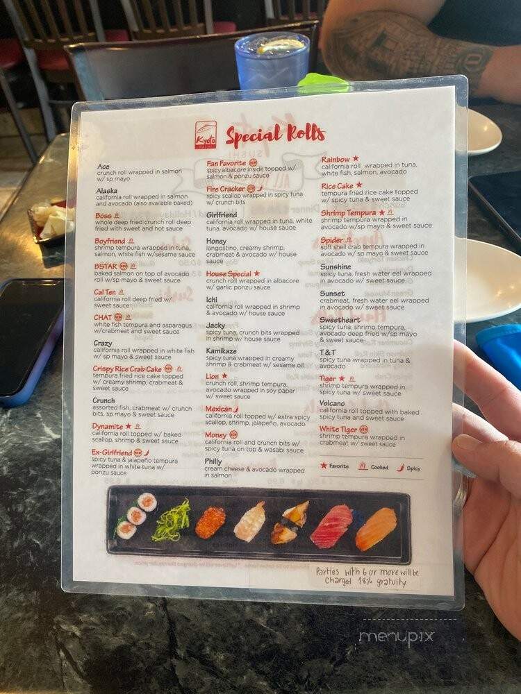 Kyoto Sushi - West Hills, CA menu_pic
