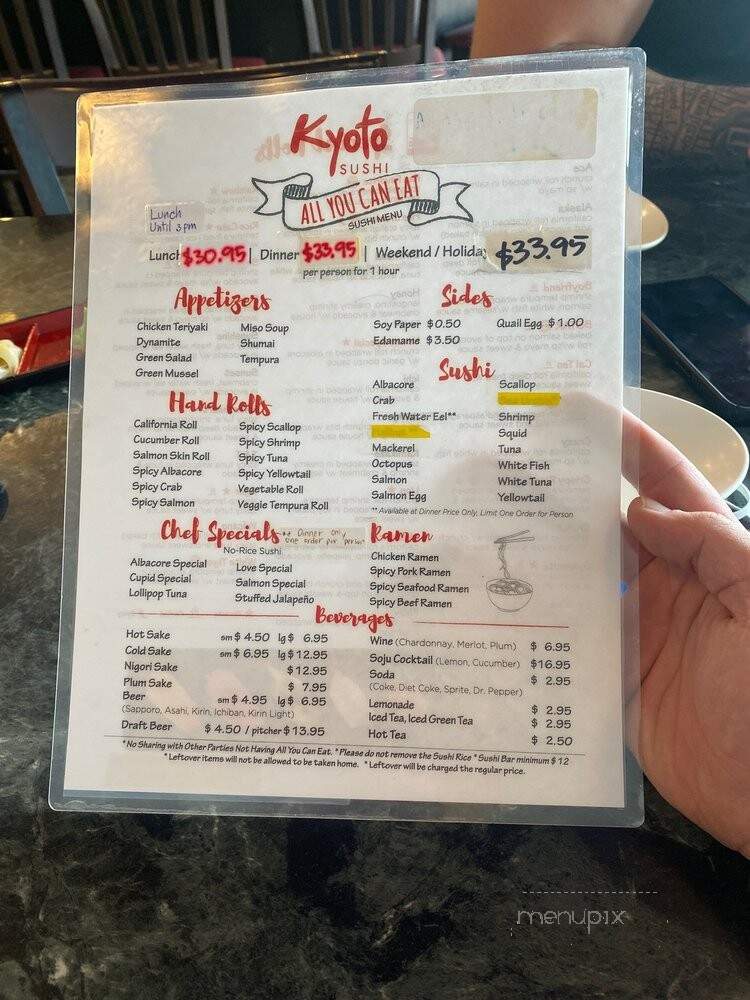 Kyoto Sushi - West Hills, CA menu_pic